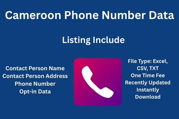 Cameroon phone number data