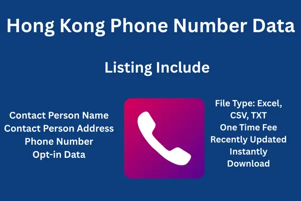 Hong Kong phone number data 