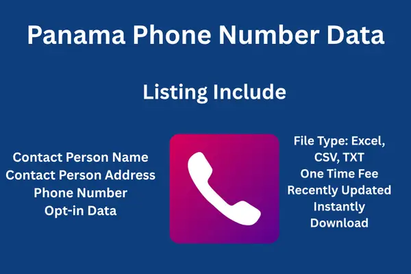 Panama phone number data