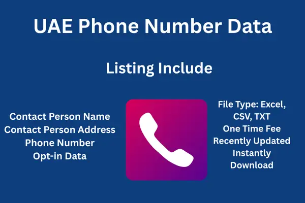UAE phone number data